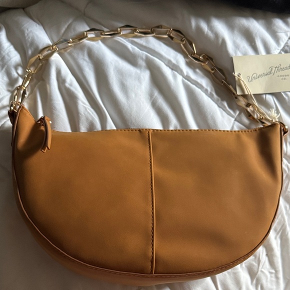 Universal Thread Camel Shoulder Bag with Gold Chain NWT - Picture 1 of 1